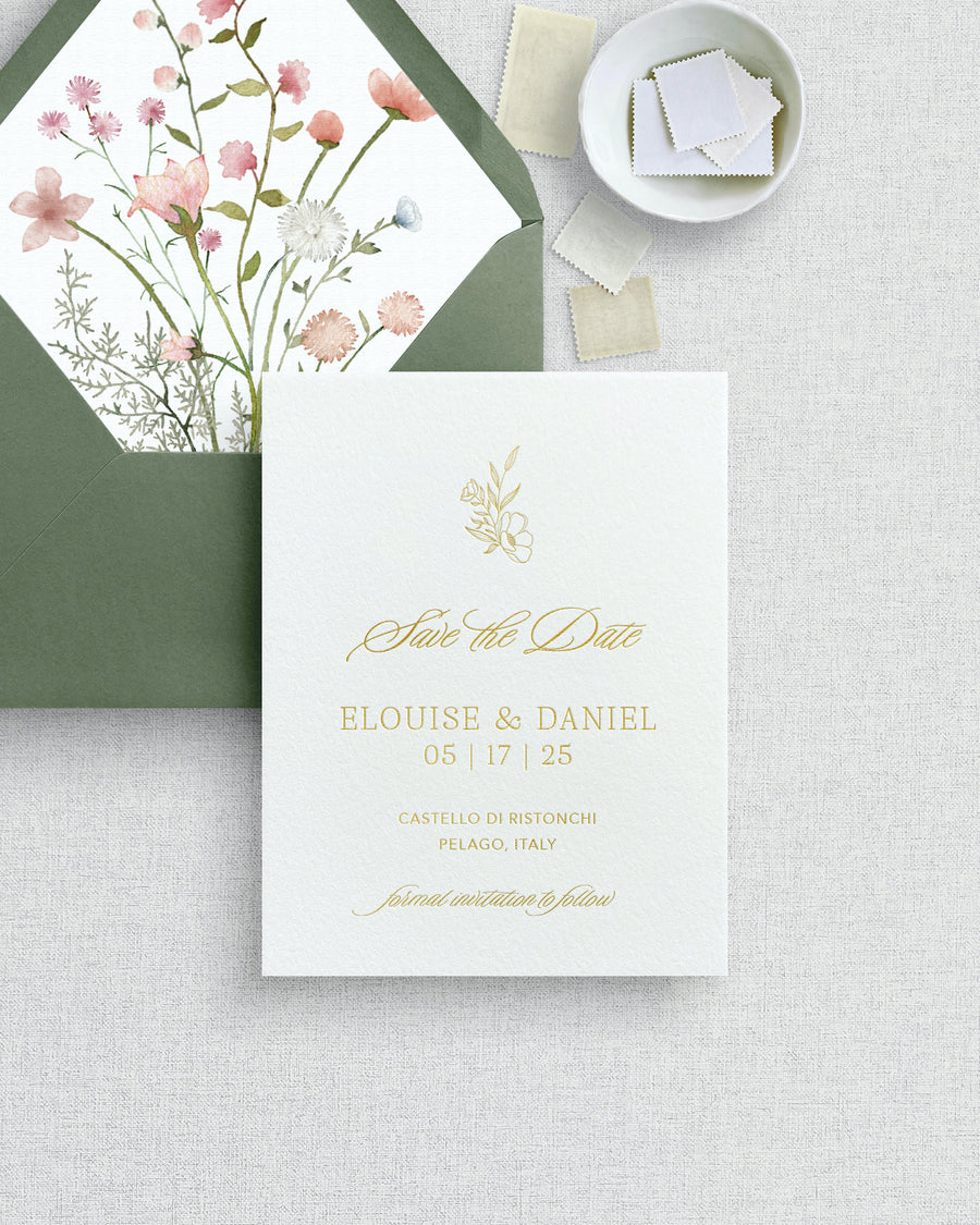 Elouise |  Foil Pressed Save the Date