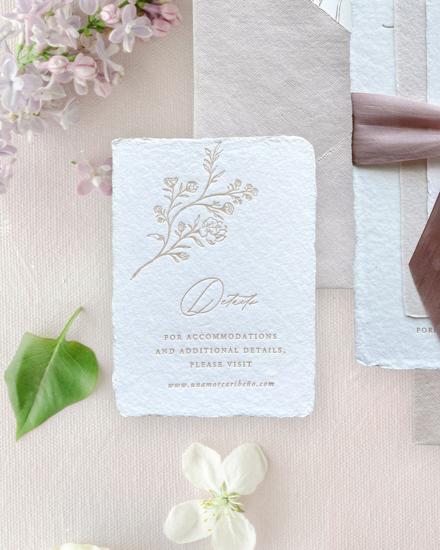 Fleur de Coton | A5 Details Card