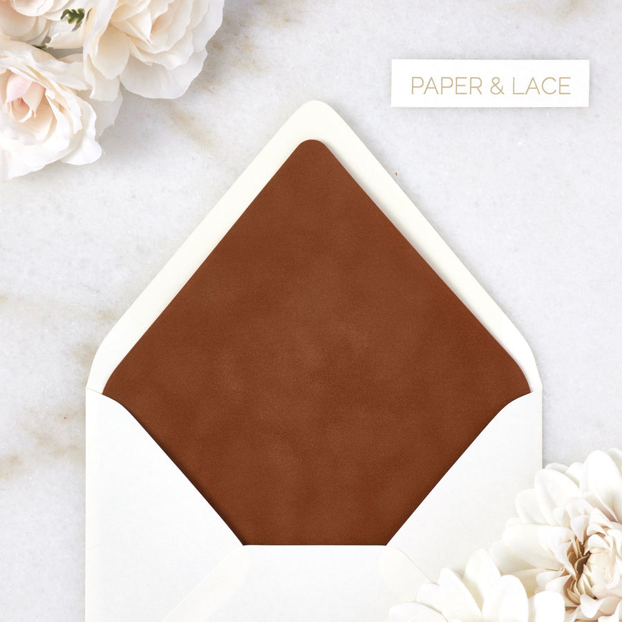 Mocha Velvet Envelope Liner