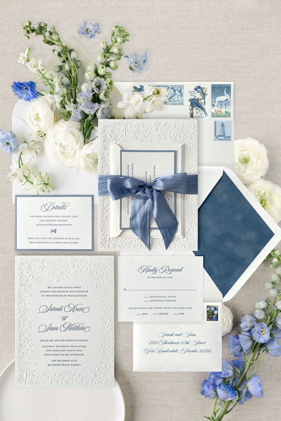 Sarah | Letterpress Invitation Suite