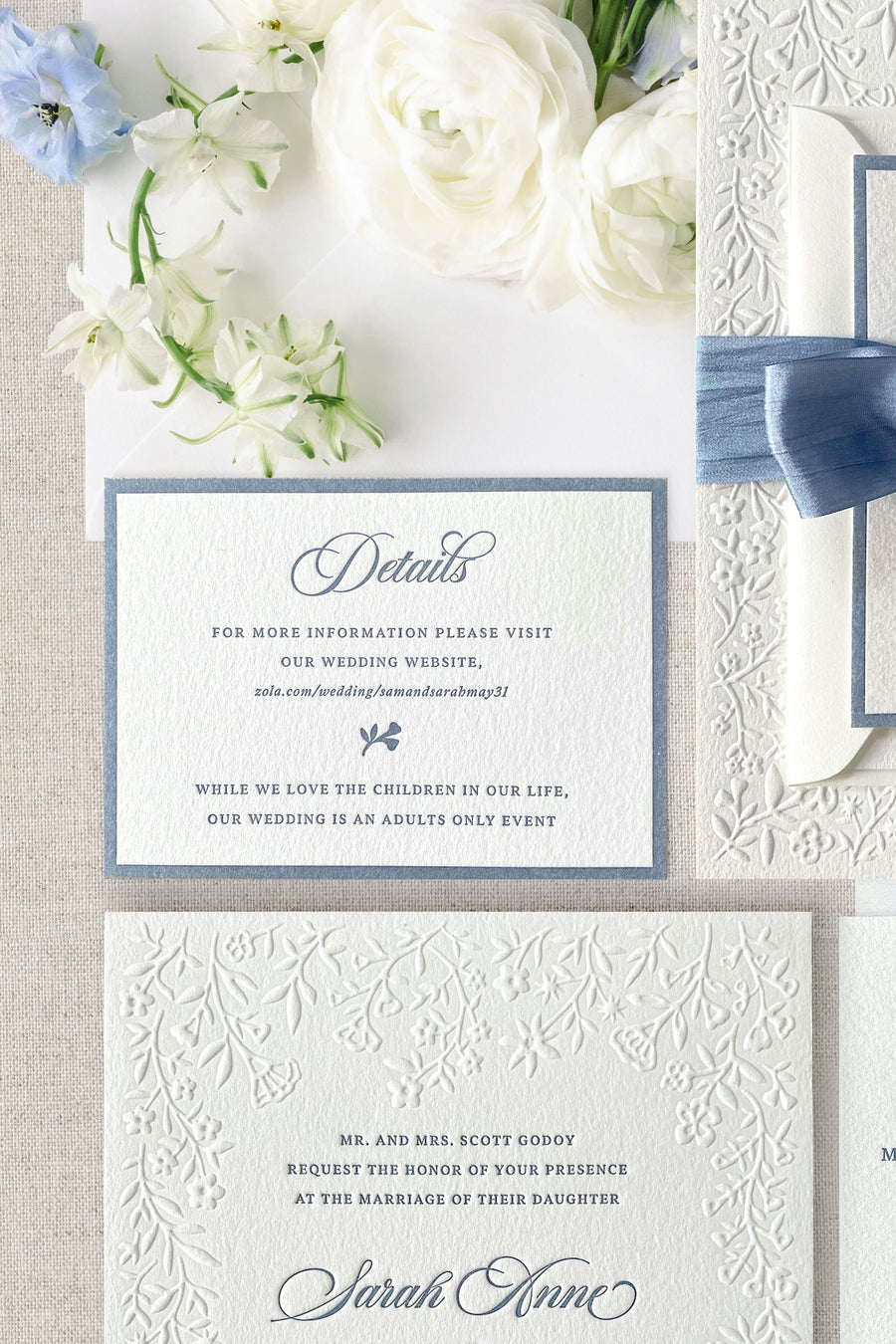 Sarah | Letterpress Invitation Suite